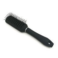 Factory sale small MOQ electroplating hair care square brush private label paddle hair brush